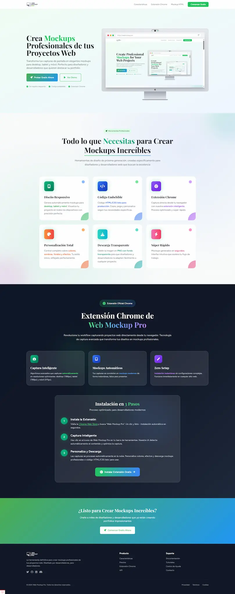 Captura de imagen de proyecto Web Mockup Pro
